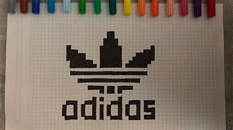 Pixel Art Facile Vernis Handmade Pixel Art How To Draw Adidas Logo My