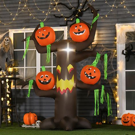 Homcom 8ft Lighted Airblown Inflatable Halloween Decoration Outdoor