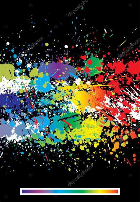 Color Paint Splashes Abstract Background — Stock Vector © Designer