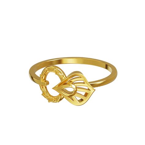 Plain Curve Design Gold Ring 01 07 Spe Goldchennai