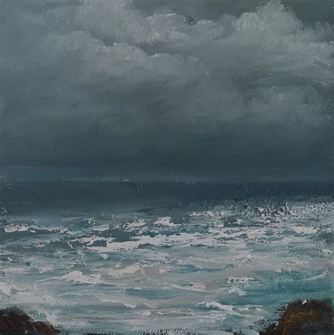Brooding Sea Painting By Dawn Noble Fine Art America