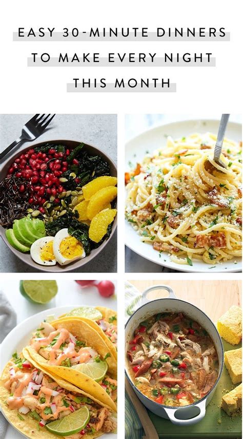 Easy 30 Minute Dinners To Make Every Night This Month 30 Minute