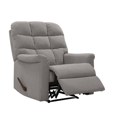 Homesvale Extra Large Wall Hugger Recliner Smoke Gray Velvet