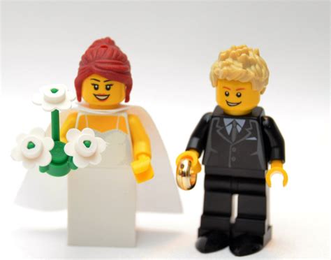 Custom Lego Minifigure Bridal Couple ~ Wedding Lego ~ Bride And Groom