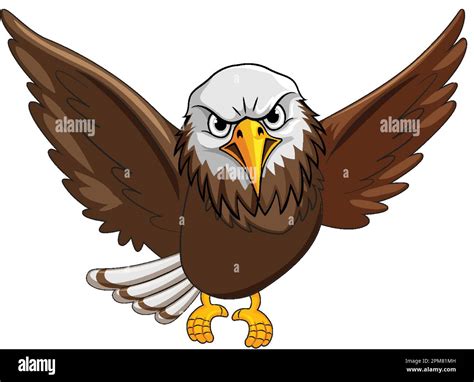 Hawk Flying Cartoon Character Illustration Stock Vector Image And Art Alamy