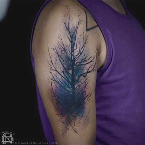 Spiritual Tree Tattoo On Shoulder Blade 232