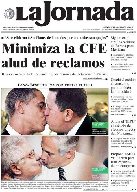 Periódico La Jornada México Periódicos De México Edición De Jueves 17 De Noviembre De 2011