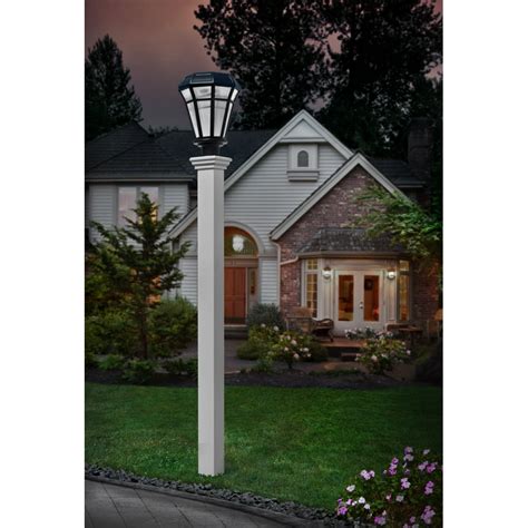 4x4 Vinyl Lamp Post With Easy Mount System White