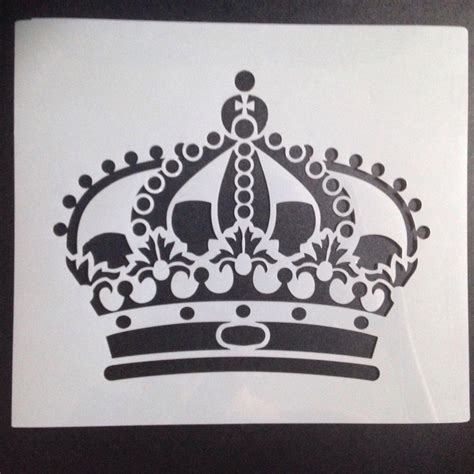 Painting Stencil Royal Crown Suits For Shabby Chic By Stencilfi