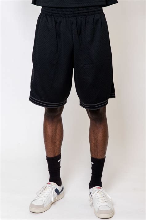 New York Knicks Tonal Black Nba Hardwood Classic Swingman Shorts Mens