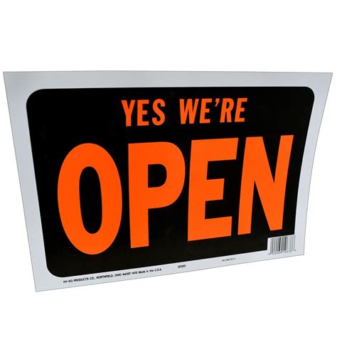 Were Open Sign Yes Were Open Sign Plastic Open Sign Agri Supply