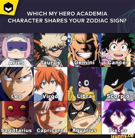 The signs as kyo kara maoh characters. _. WHICH MY HERO ACADEMIA CHARACTER SHARES YOUR ZODIAC ...