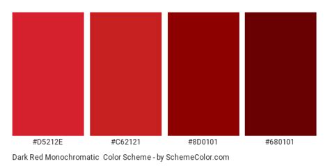 Dark Red Monochromatic Color Scheme Monochromatic