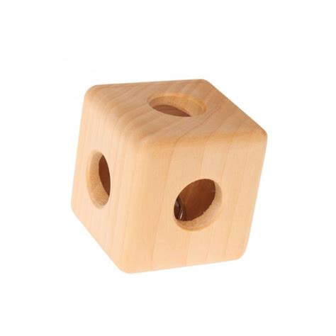 Cubo De Madera Con Cascabel Grimms Material Montessori Infantil