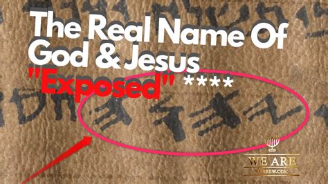 The Name Of God And The Real Name Of Jesus Exposed Bible