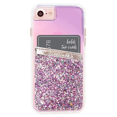 Case Mate Pink Glitter Pockets Adult Unisex Iphone Iphone Phone