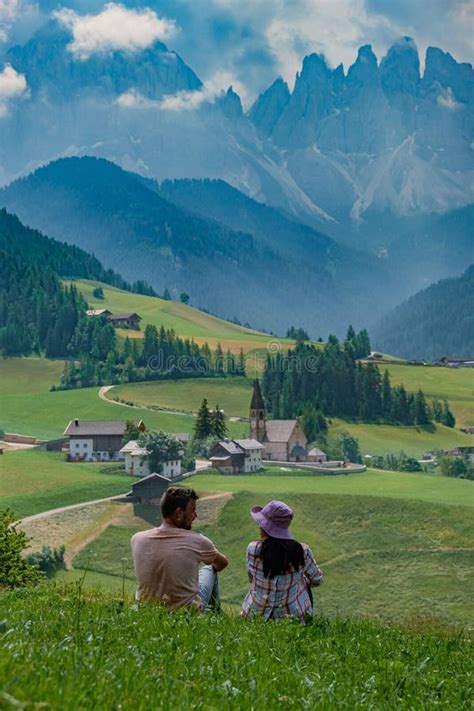 View Of Santa Maddalena Church In Dolomites Italian Alps Val Di Funes