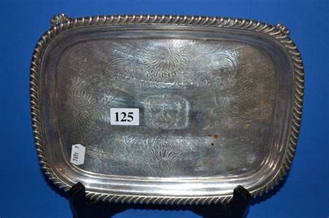 Georgian Sheffield Plate Tray Trays Salvers And Waiters Silver Plate