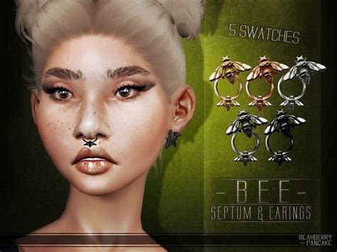 Bee Septum And Earrings At Blahberry Pancake The Sims 4 Catalog Sims