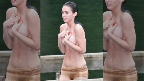 Megan Fox Pussy Visible In Wet Skin Tight Shorts Porn Fa Xhamster
