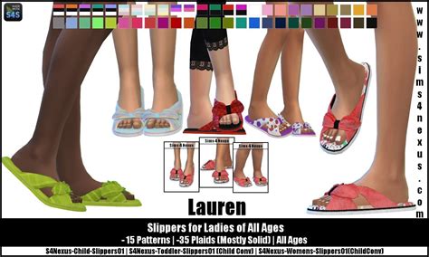 Lauren Slippers By S4nexus The Sims Sims Cc Cute Slippers Slippers