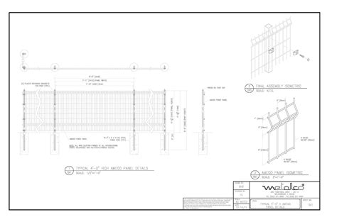 Fence Systems Cad Drawings Mfr Fence And Railing Systems