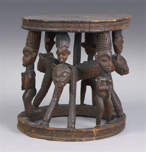 African Carved Figural Table Cottone Auctions