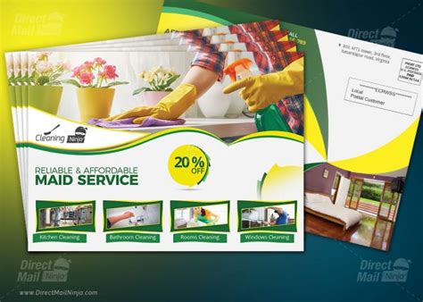 Cleaning Service Eddm Postcard Design Template Graphic Reserve