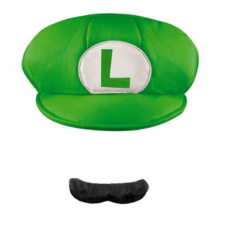 Disguise Nintendo Super Mario Bros Luigi Everyday Hat Mustache Costume