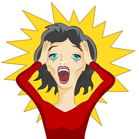 Panic Girl Stock Vector Illustration Of Exhausted Anger 42828739