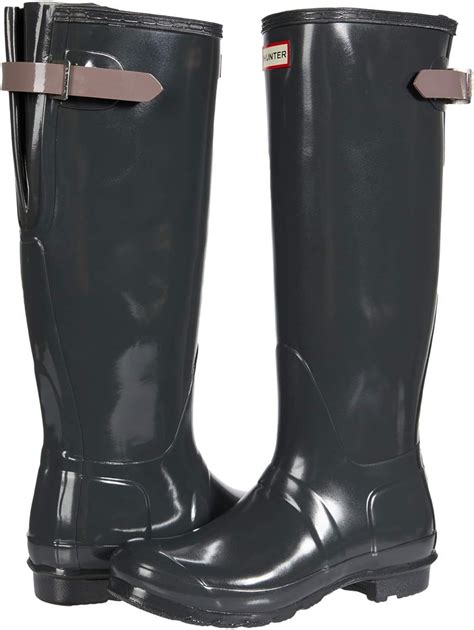 Hunter Womens Original Back Adjustable Gloss Tall Wellington Boots