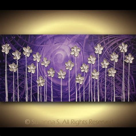 Original Large Purple Abstract Contemporary Fine By Modernhouseart