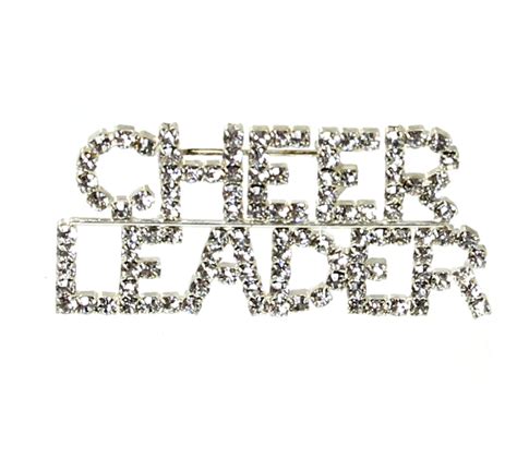 Cheerleader Pin Covered In Clear Crystals Chlclr Information Design
