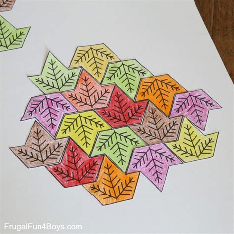 Printable Leaf Tessellations Frugal Fun For Boys And Girls