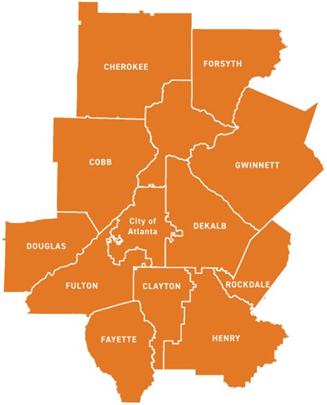 Map Of Greater Atlanta Area Adrian Kristine