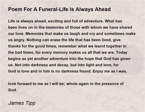 Poem For A Funeral Life Is Always Ahead Poem For A Funeral Life Is