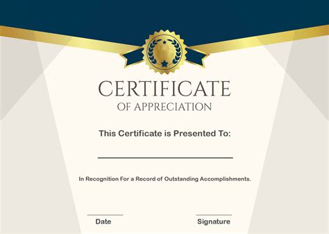 Certificate Of Appreciation Template Free