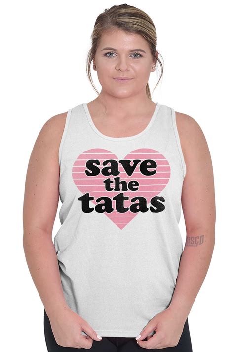 save the tatas breast cancer awareness t womens tank top sleeveless shirts ebay