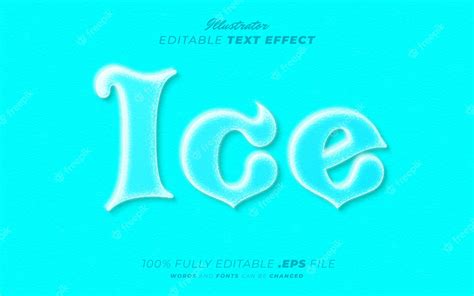 Premium Vector Ice Text Effect Editable Frozen And Cold Text Style