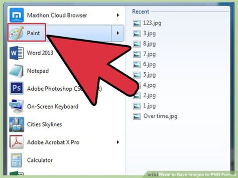 Select the desired image file format. How to Save Images to PNG Format (with Pictures) - wikiHow