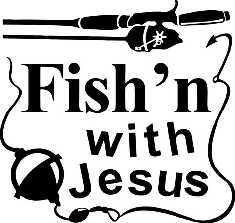 Fishing With Jesus Christ Christian Car Truck Window Laptop Vinyl Decal