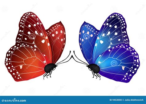 Vector Two Butterflies In Love Stock Photo Image 9453000