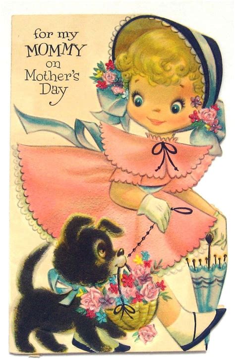 Retro Greeting Card Mothers Day Vintage Greeting Cards Vintage