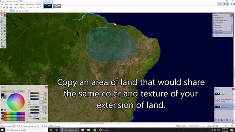 Create An Artificial Landmass Extension In A Color Map