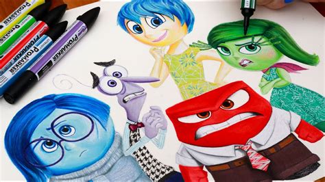 Inside Out Drawing Riley S Emotions Sadness Fear Joy Anger