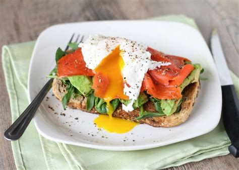 Egg And Smoked Salmon Open Faced Breakfast Sandwich Recipe