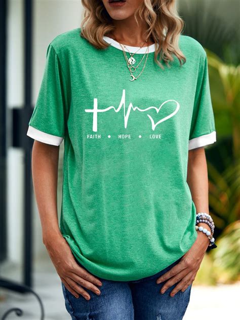 Faith Hope Love Womens T Shirt Lilicloth