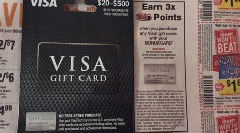 The followings are the other. Giant | Earn 3x Gas Points on Visa Gift Card purchase ...