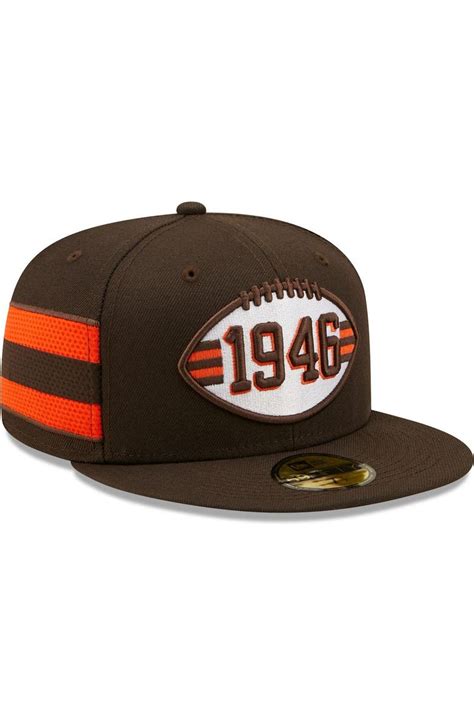 New Era Mens New Era Brown Cleveland Browns 1946 Jersey Stripe 59fifty