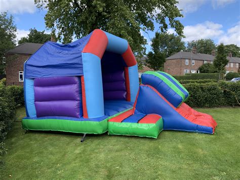 Multicoloured Bouncy Castle And Slide Hire Liverpool And Merseyside